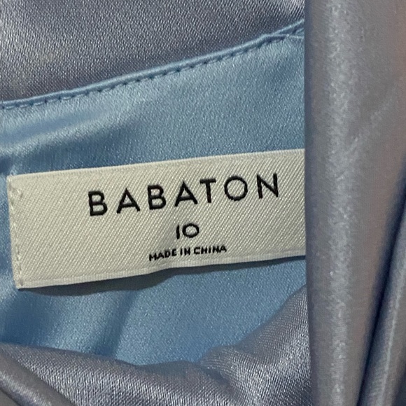 Babaton SILKY OLD BLUE DRESS - Picture 4 of 10